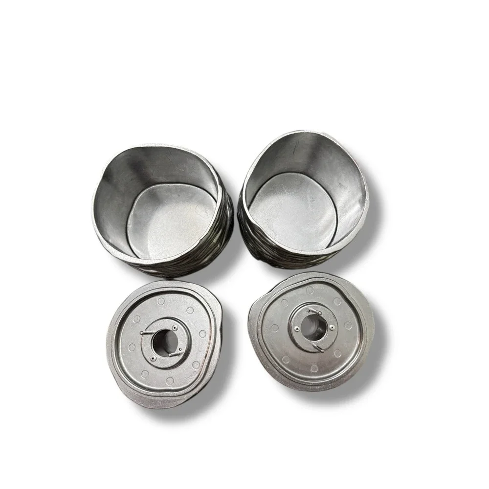 IKEA Aluminum Candle‎ Holders Set of 2 Sculptural Modern Silver Decor